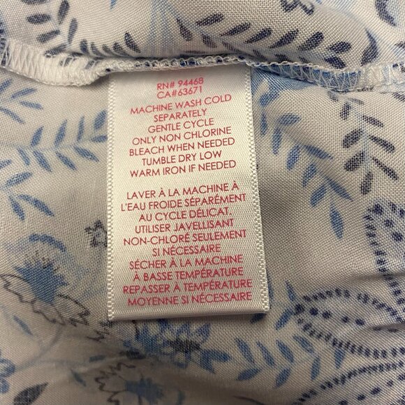 Stella Parker XXL Blue White Peasant Blouse - Picture 11 of 12